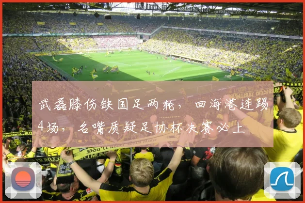 武磊膝伤缺国足两轮，回海港连踢4场，名嘴质疑足协杯决赛必上