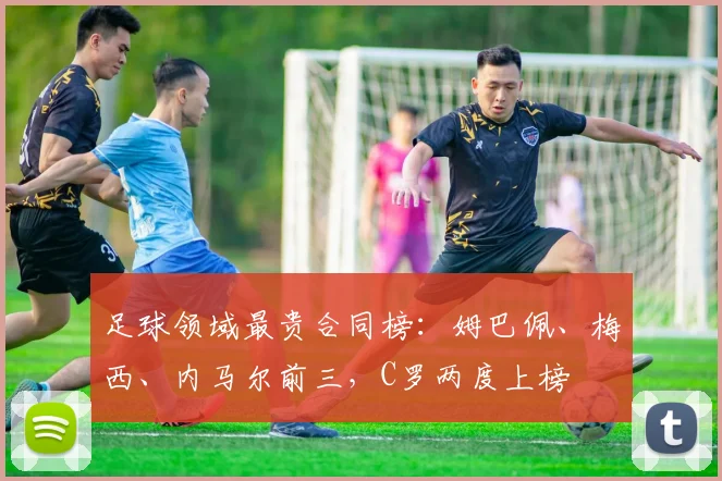 足球领域最贵合同榜：姆巴佩、梅西、内马尔前三，C罗两度上榜